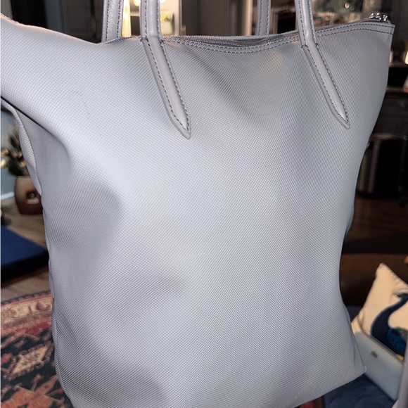 “water/summer-proof” LACOSTE Gray HANDBAG TOTE  & spacious WALLET! - Picture 3 of 14